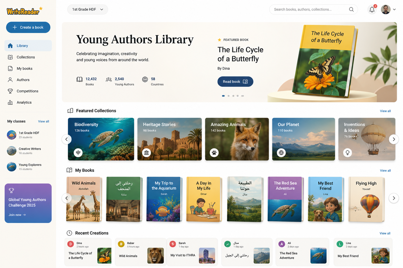 WriteReader Young Authors Library
